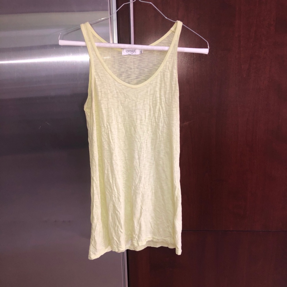 Omgirl Yellow Lifestyle essential Tank top  Size L